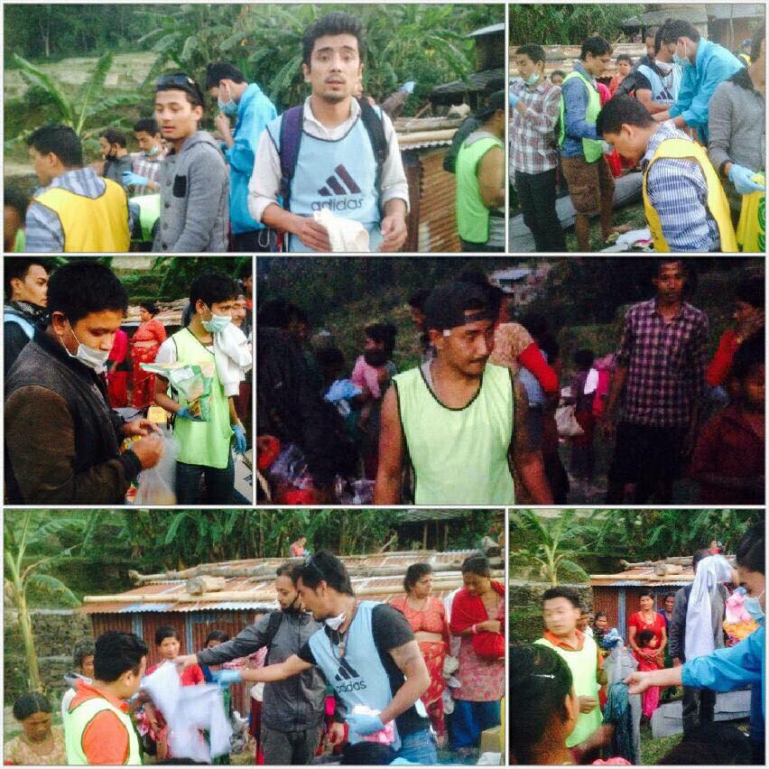 First steps of hope: Our initial relief distribution at Kabhilash Gaun, Nuwakot, bringing food, shelter, and smiles to those affected by the 2015 earthquake.